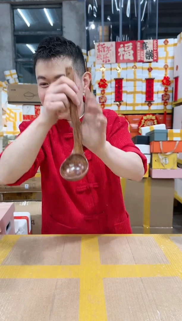 【闪购商品】实木柯木大号打汤勺一支