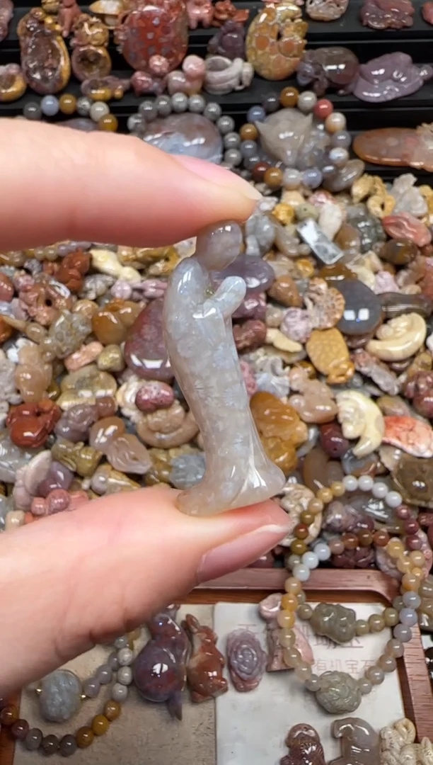 颈饰未镶嵌硅化珊瑚（珊瑚玉）155