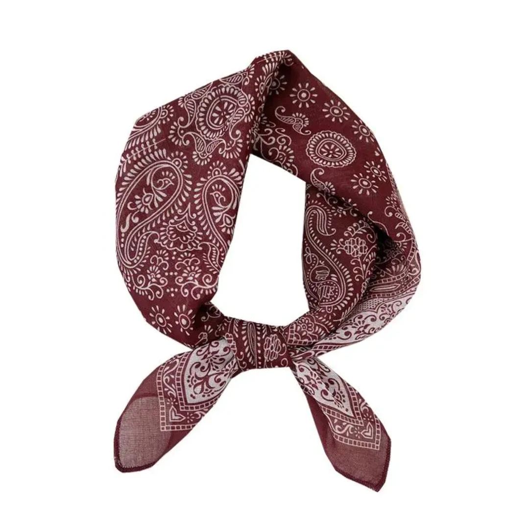 C315【红色腰果】70*70香云缎方巾气质百搭时尚复古巾披肩丝巾女士