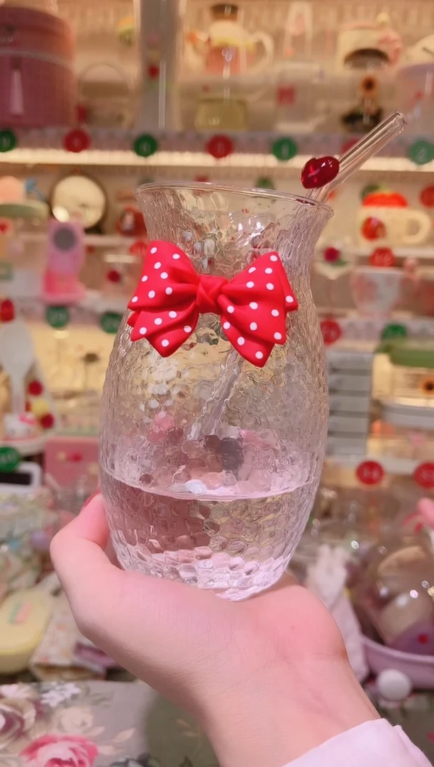 蝴蝶结吸管果汁杯——手工制作品质好！