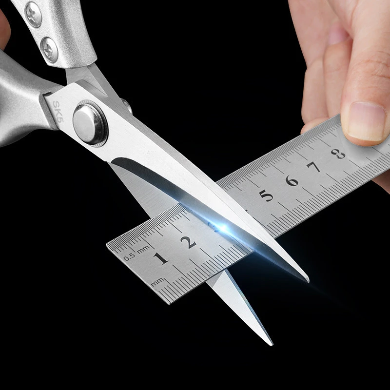 SK5多功能食物不锈钢厨房剪刀中心强力鸡骨剪家用厨房杀鱼剪刀剪