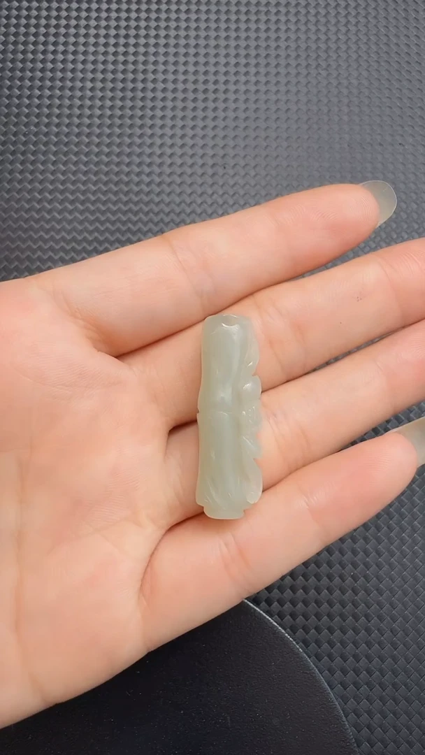 和田玉未镶嵌吊坠(不含链)814竹节