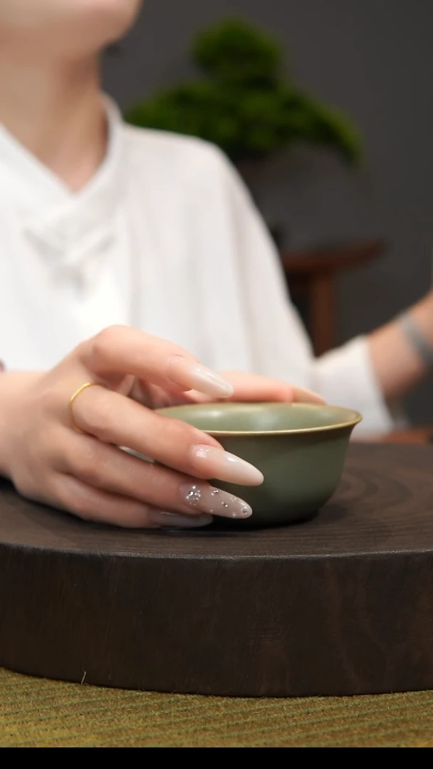 杯子鸡缸杯  汝州原产地  原矿老釉  带底款