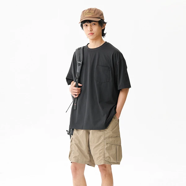 淮木HUAIMU美式运动户外轻量化吸湿排汗宽松T恤抗菌防紫外线速干