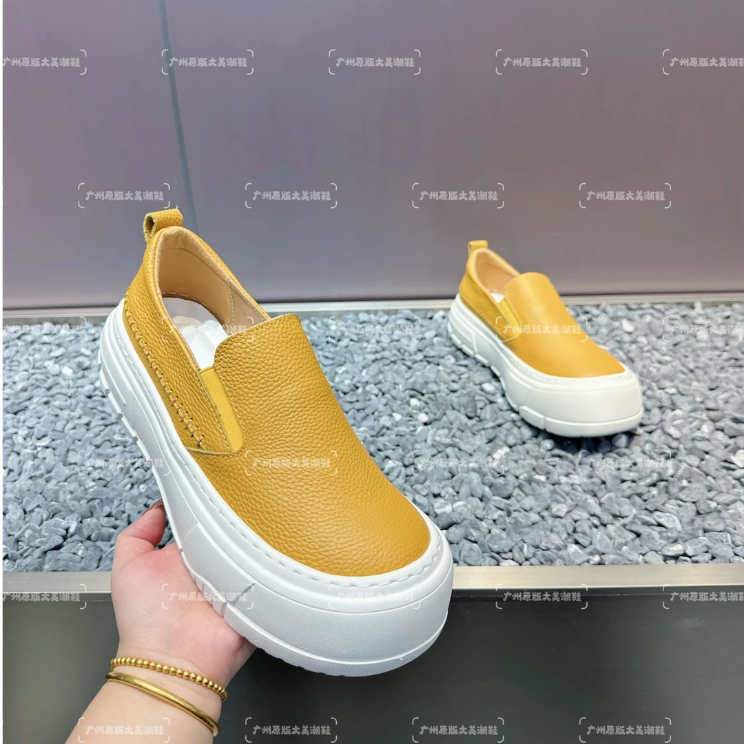 男鞋乐福鞋2025新款一脚蹬低帮时尚男士厚底轻泡底潮流休闲轻奢鞋