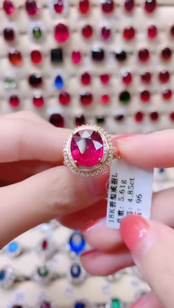 18K金镶嵌戒指碧玺1