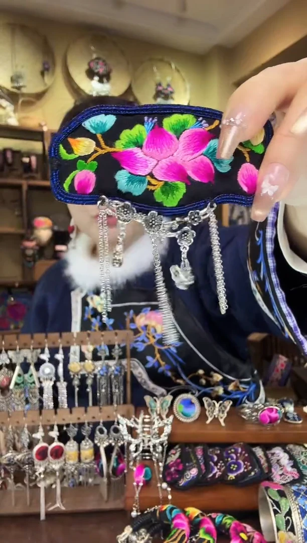 刺绣非遗刺绣民族风发夹