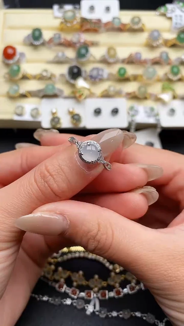 【闪购商品】翡翠戒指银S925镶嵌1010101010+4