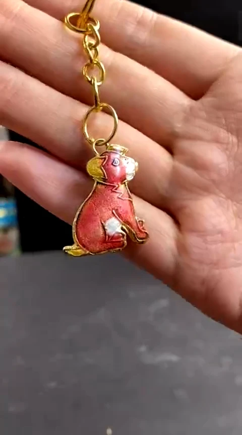 【闪购商品】非遗技艺 景泰蓝钥匙扣狗