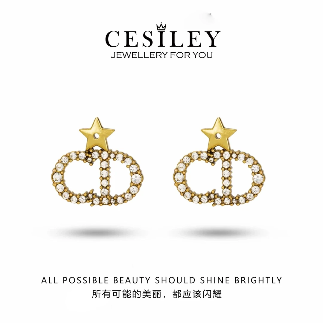 铜合金耳饰 复古猪鼻星星耳钉DTA1121