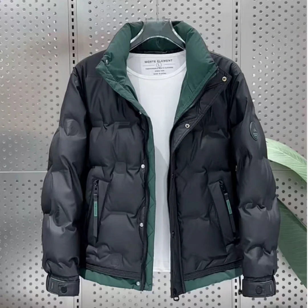 8003-冬季百搭潮牌时尚男女同款保暖加厚加绒羽绒服-G