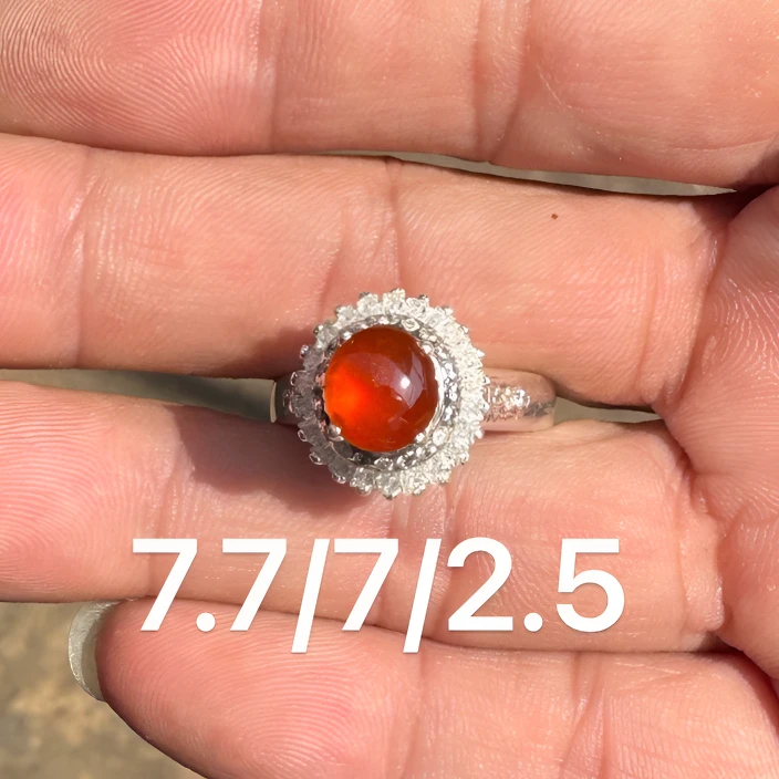 0206(小哪吒在源头)冰种翡翠红翡戒面杠味荧光足M25