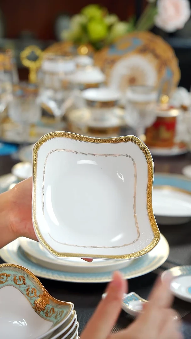 瓷片6寸方形沙拉碗2个  福利价