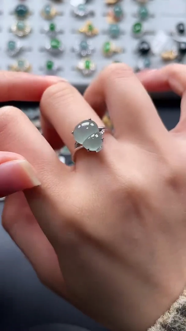 【闪购商品】翡翠戒指银S925镶嵌675865