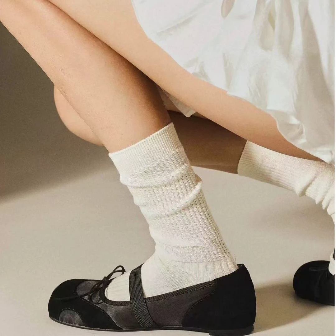 UBORYA设计师原创/仙女教母/圆头平底蝴蝶结单鞋浅口一脚蹬芭蕾