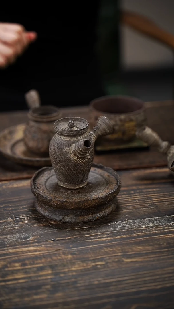 全手工制作  南蛮侧把壶