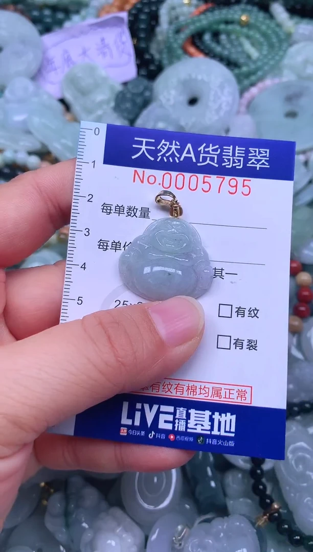 颈饰未镶嵌翡翠天然翡翠