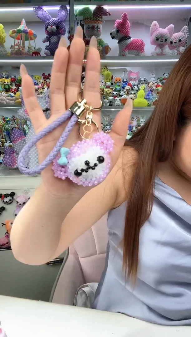 玻璃3127卡6马贝彩紫玉猴子材料包1套送镜子带钥匙扣