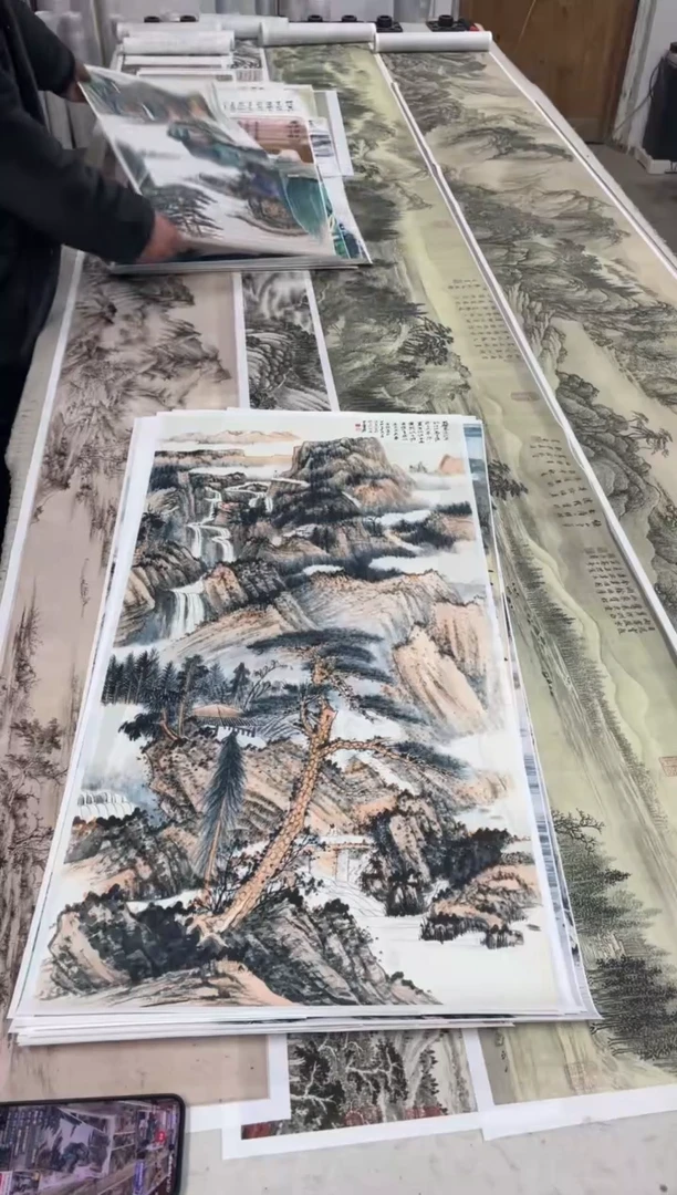 44 张大千山水 微喷复刻