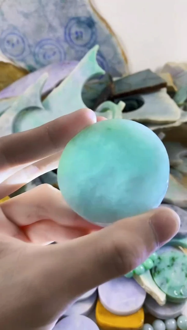 翡翠裸石纯天然A货翡翠96