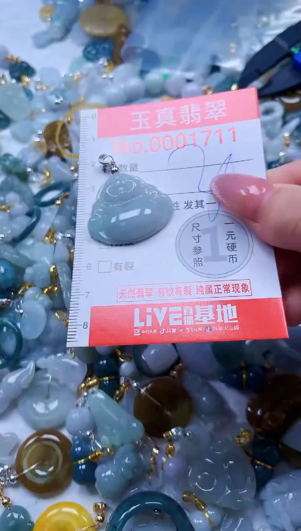 翡翠未镶嵌吊坠(不含链)1711