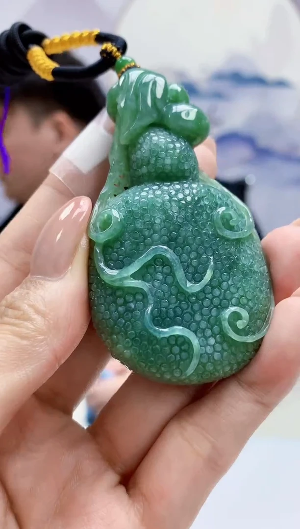 定制翡翠未镶嵌5060MM-毛货挂件16