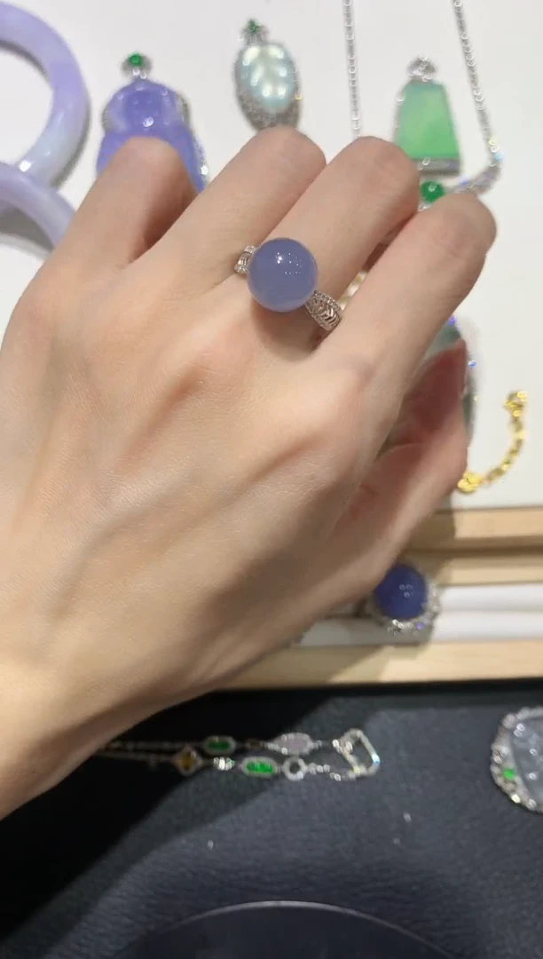 翡翠18K金镶嵌吊坠(不含链)团购1