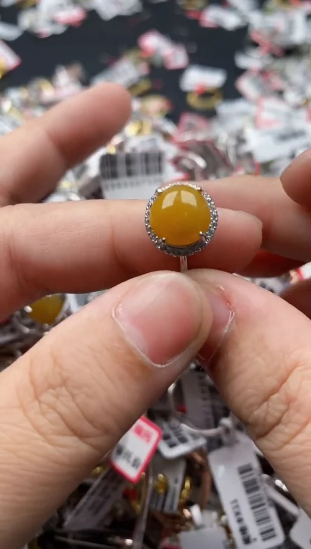 【闪购商品】翡翠戒指银S925镶嵌101010--8
