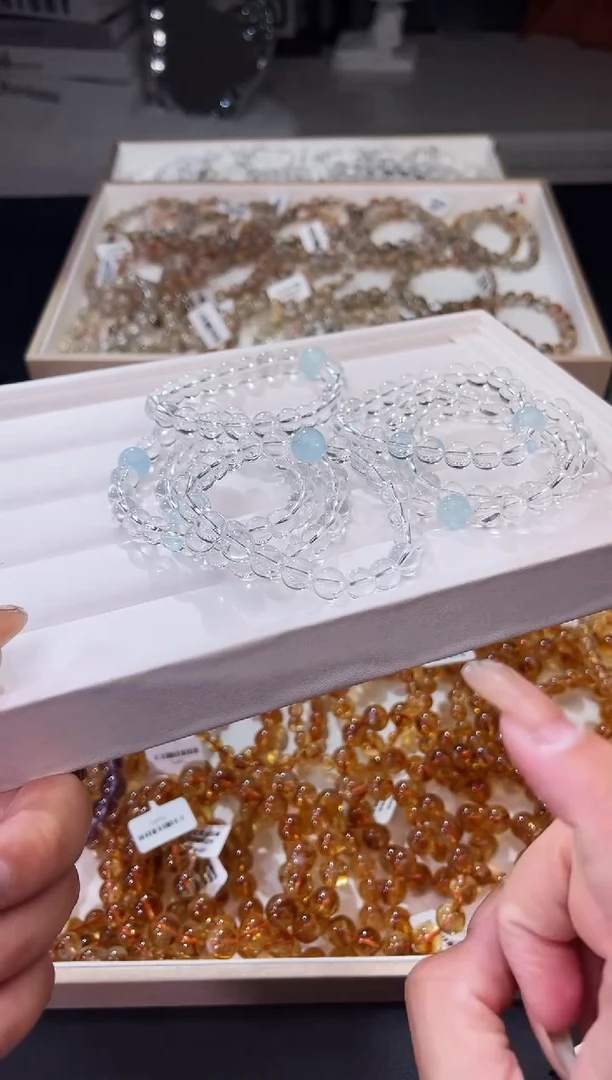 【闪购商品】水晶/未镶嵌露思同款-8mm白水晶diy海蓝