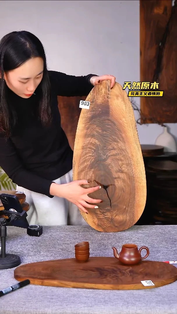 木北美黑胡桃原木.干裂疤结不属于商品质量问题完美主义者慎拍