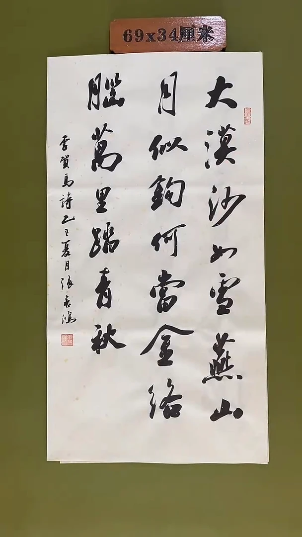 书法书法 张若鸿尺寸69cm*34cm
