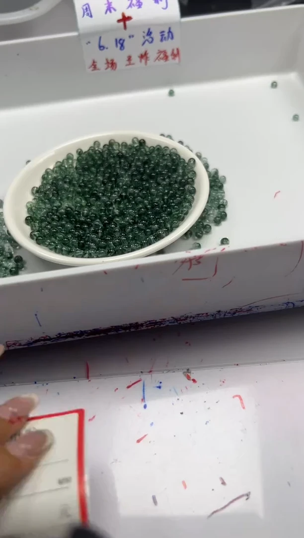 未镶嵌颈饰水晶w140绿幽灵4mm*30颗烤色