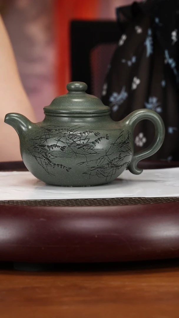 茶壶紫砂93CYP莲子 景舟绿泥410cc