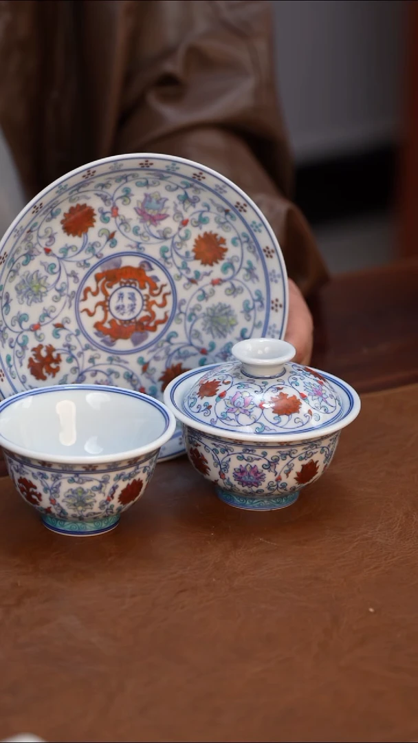 不**豫茶具青花套组
