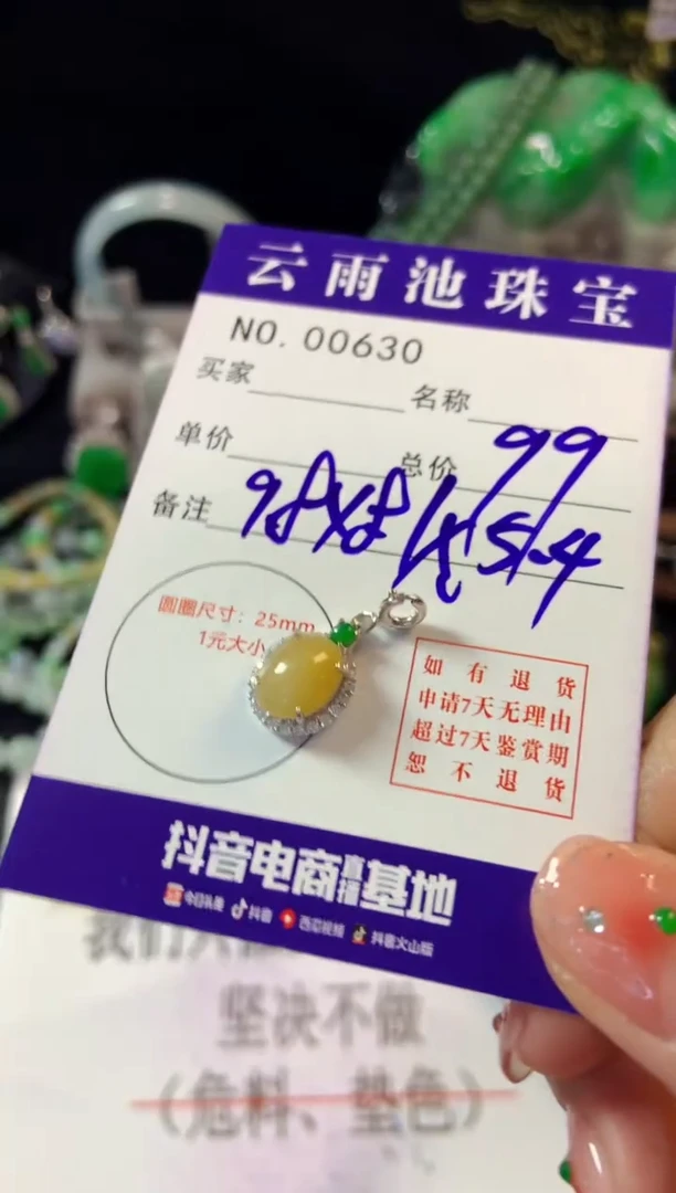 【闪购商品】翡翠颈饰银S925镶嵌翡翠