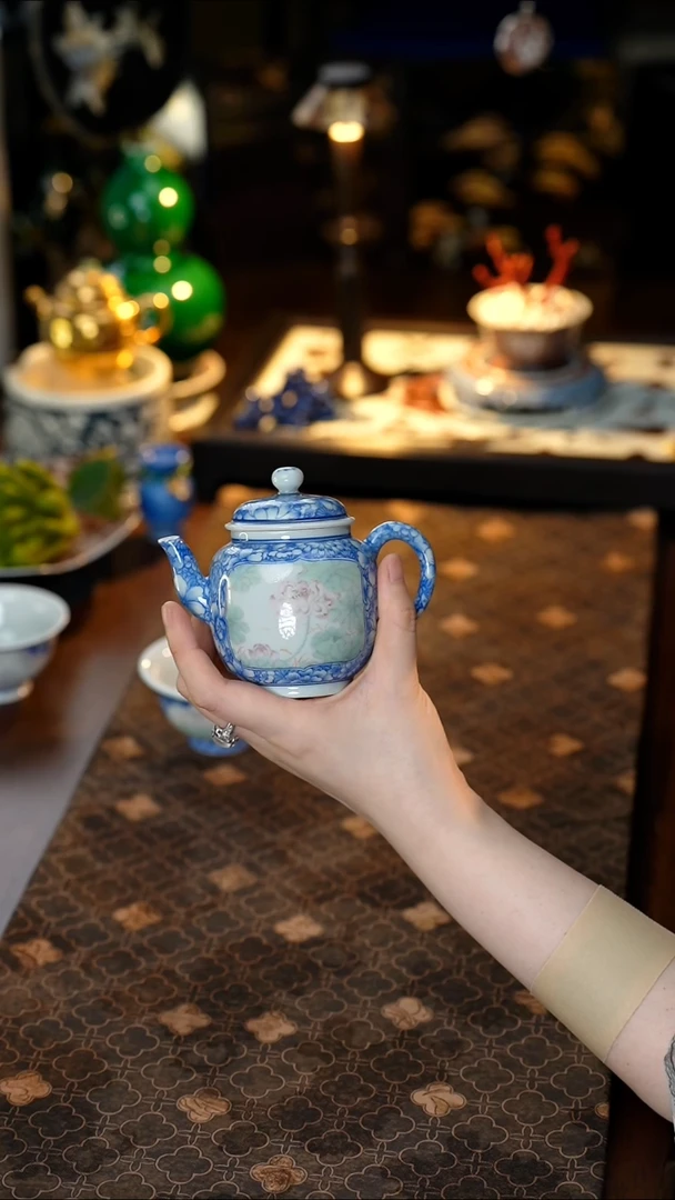 雲梦茶器万花开窗壶
