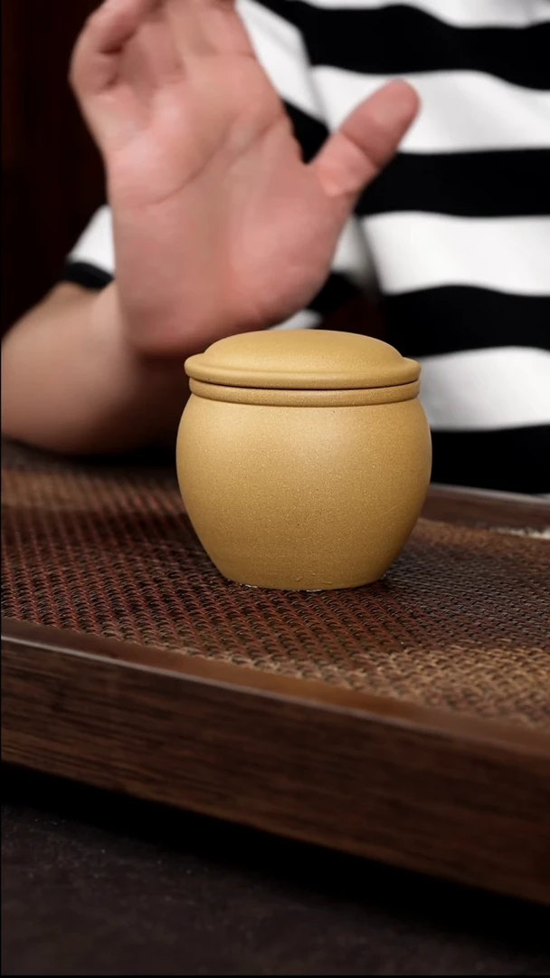 茶壶紫砂黄金段大缸茶叶罐