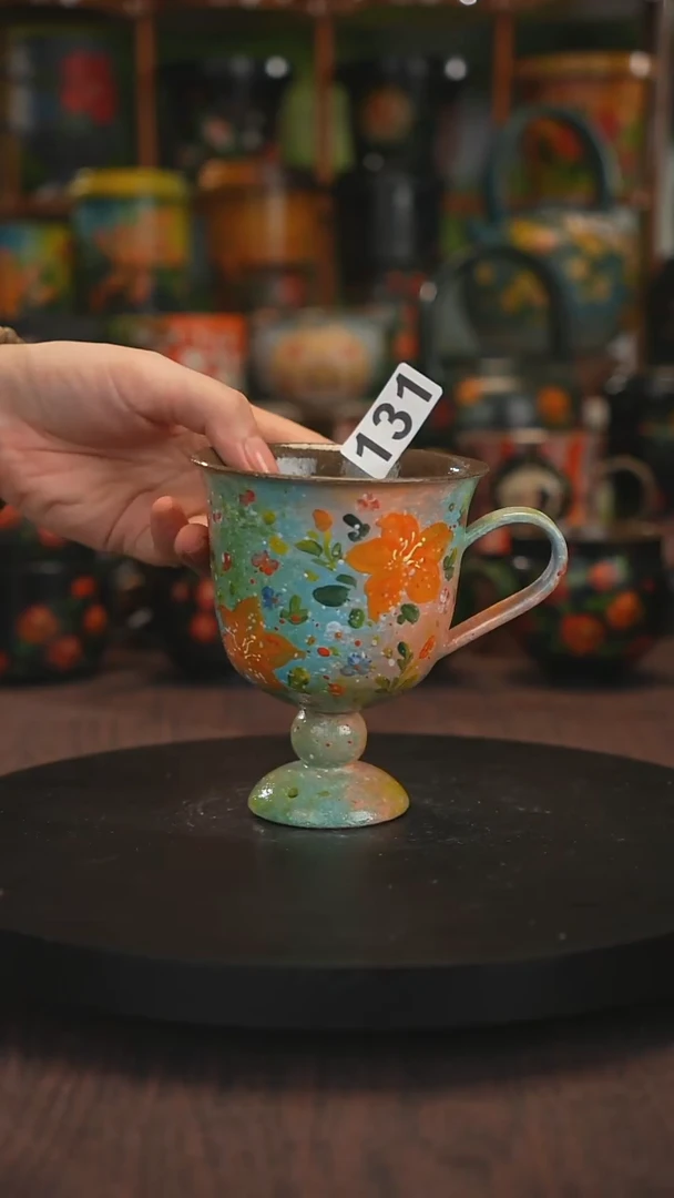 紫砂油画手绘釉下彩131