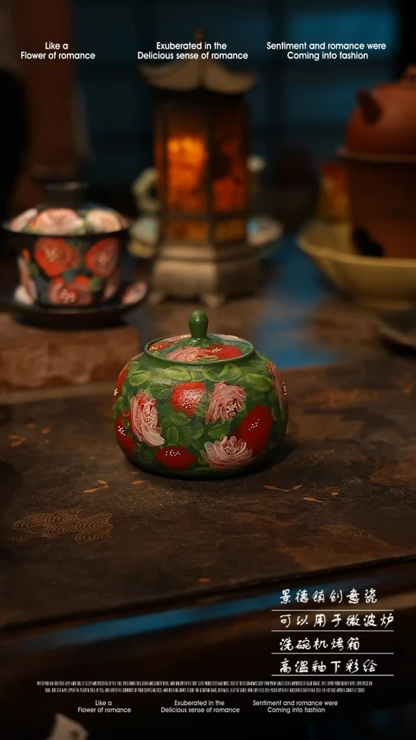 陶瓷景德镇高温釉下彩手工手绘款式