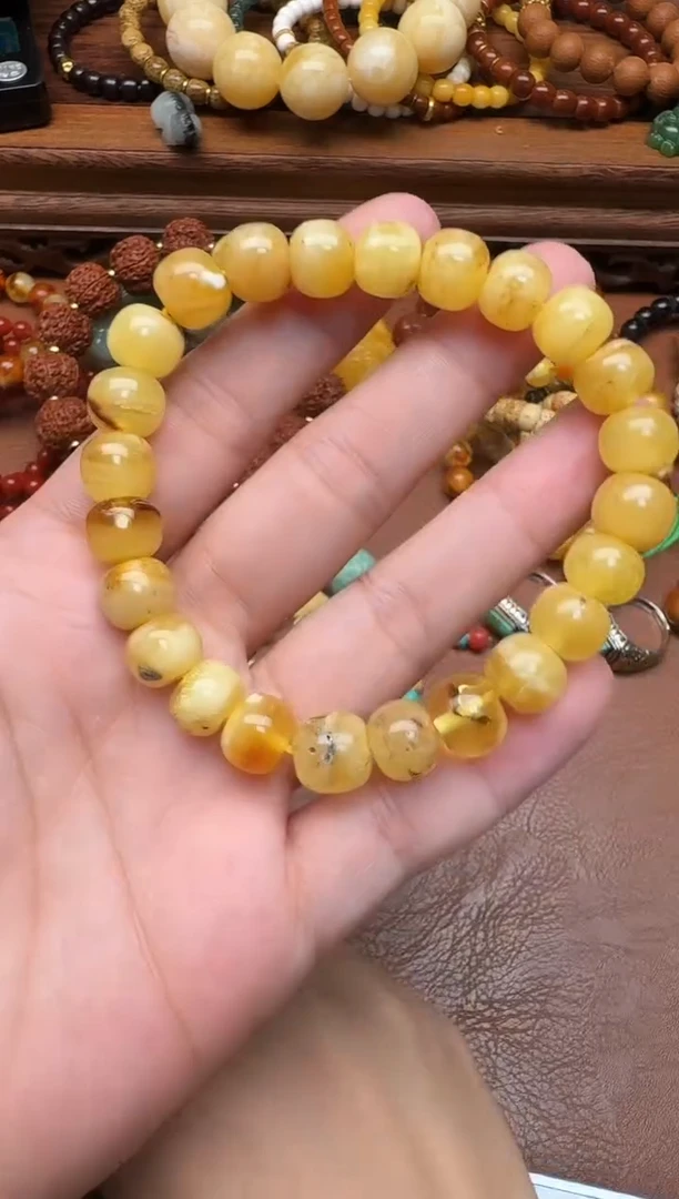 裸石蜜蜡未镶嵌蜜蜡手串