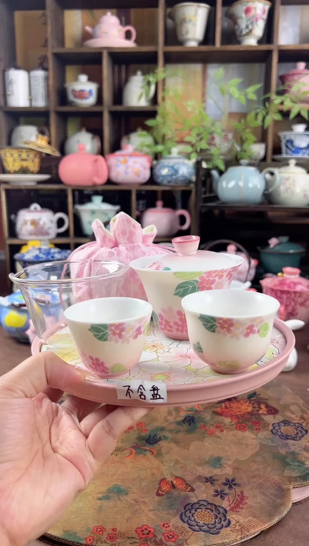 羊脂玉 盖碗快客+包包 不含盘