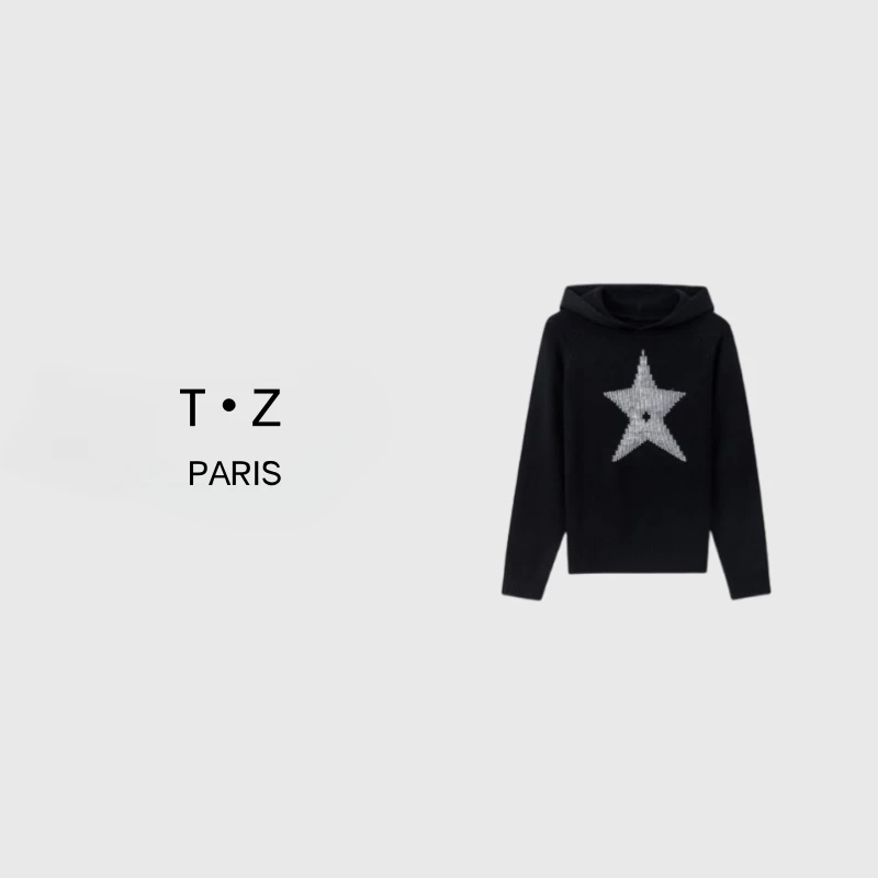 T·Z*11长袖时尚休闲连帽高领秋冬套头-8701