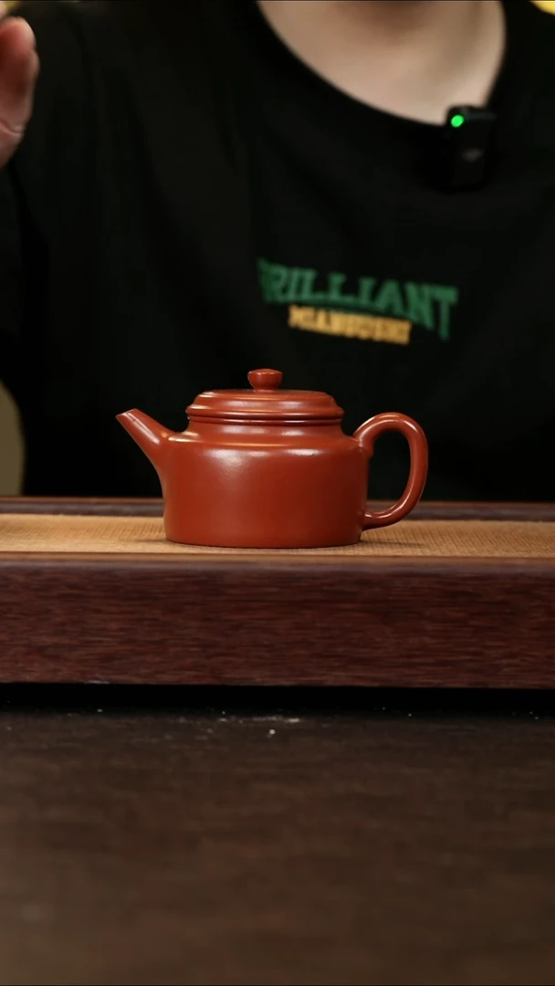 茶壶紫砂原矿红皮龙剑流德钟