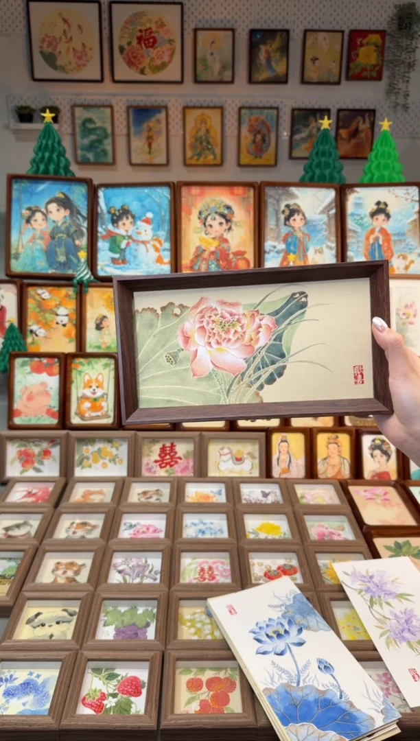 国画荷叶荷花 手绘国画27