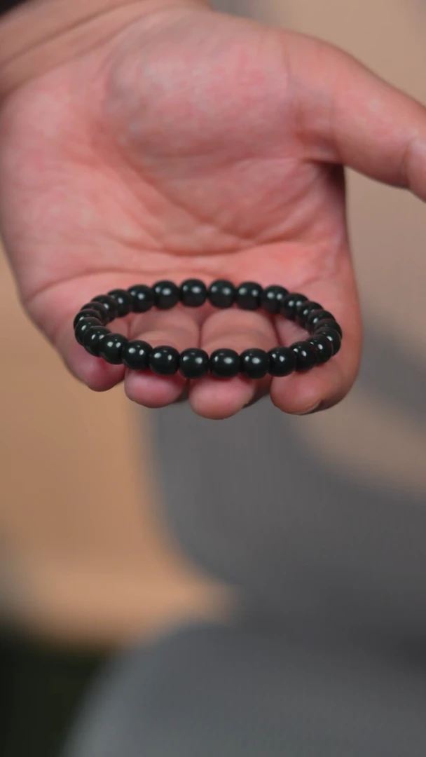 未镶嵌手链和田玉8mm塔青特细