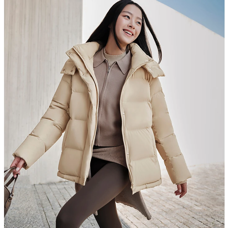 【5格】波司登24冬季新款女短款莫兰迪时尚百搭舒适生活保暖羽绒服