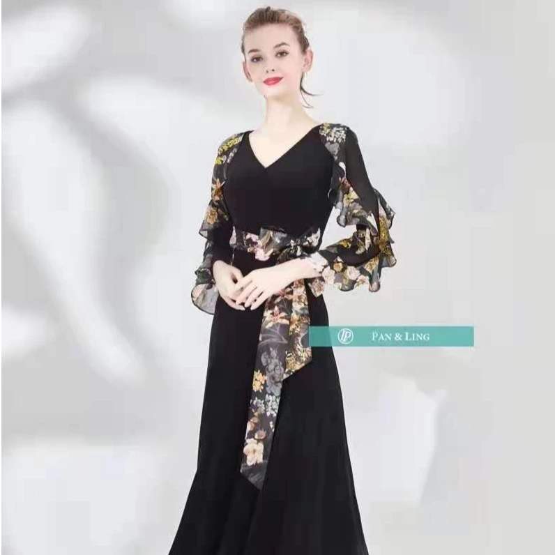 【LP舞服】原创设计-福利衣服黑色长款修身时尚连衣裙福利合集清仓