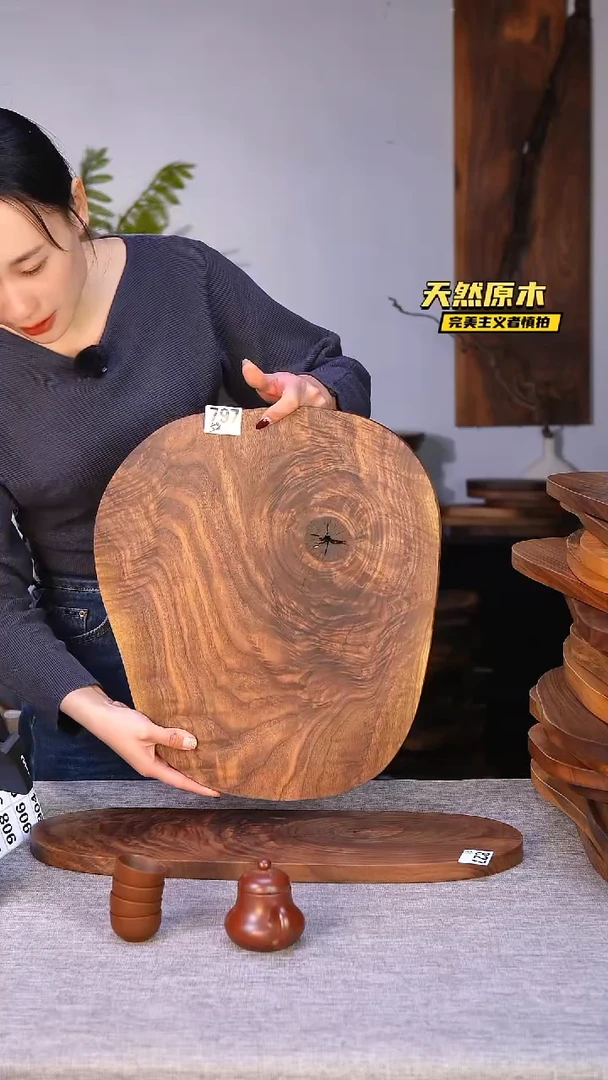 木北美黑胡桃原木.干裂疤结不属于商品质量问题完美主义者慎拍