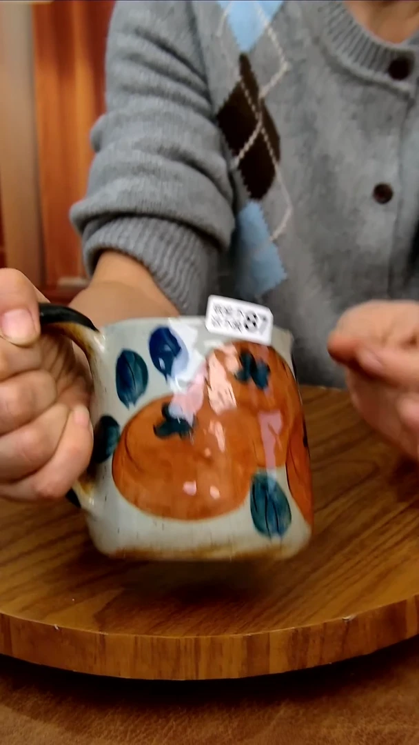 杯子陶景德镇手工手绘釉下彩陶瓷，微瑕