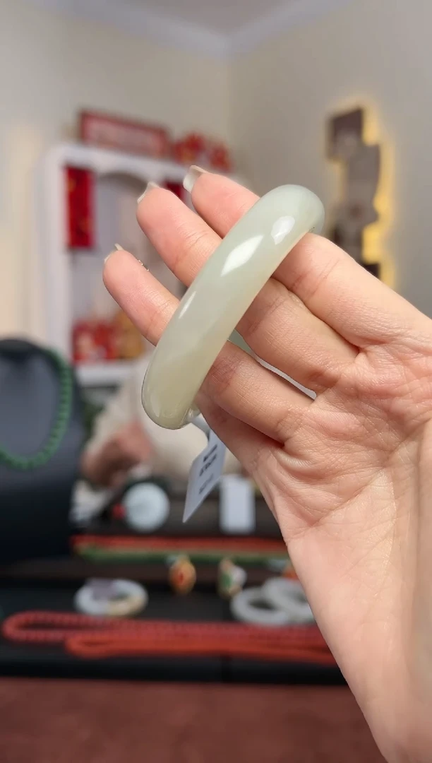 【闪购商品】和田玉手镯未镶嵌S9- 52mm 棉